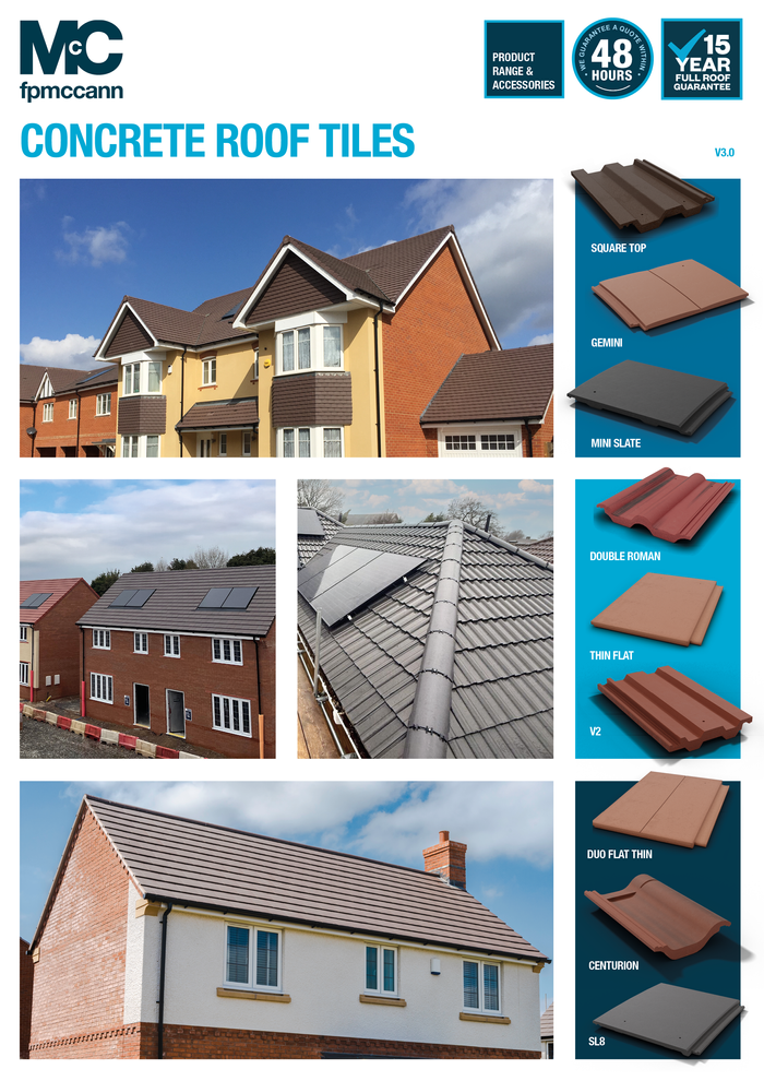 Concrete Roof Tiles Product Range