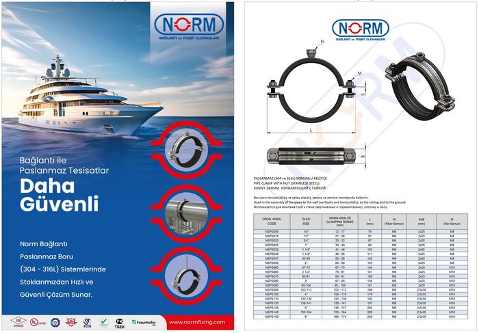 Stainless Steel Pipe Clamps (304 and 316L Quality)