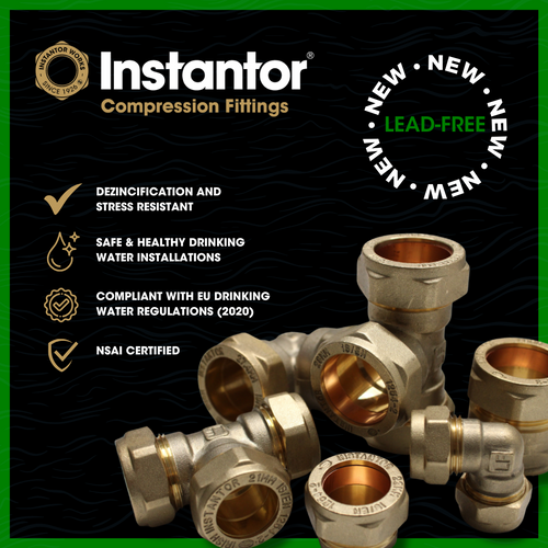 LEAD-FREE BRASS COMPRESSION FITTINGS  NOW AVAILABLE FROM INSTANTOR