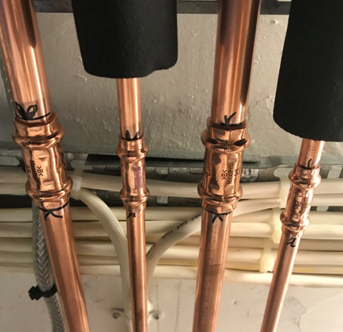 Case Study - Press-fit technology on ACR project helps P&R Heating save over a week in time