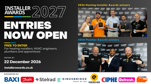 Calling all Plumbers and Apprentices –  Entries open for the Installer Awards 2027