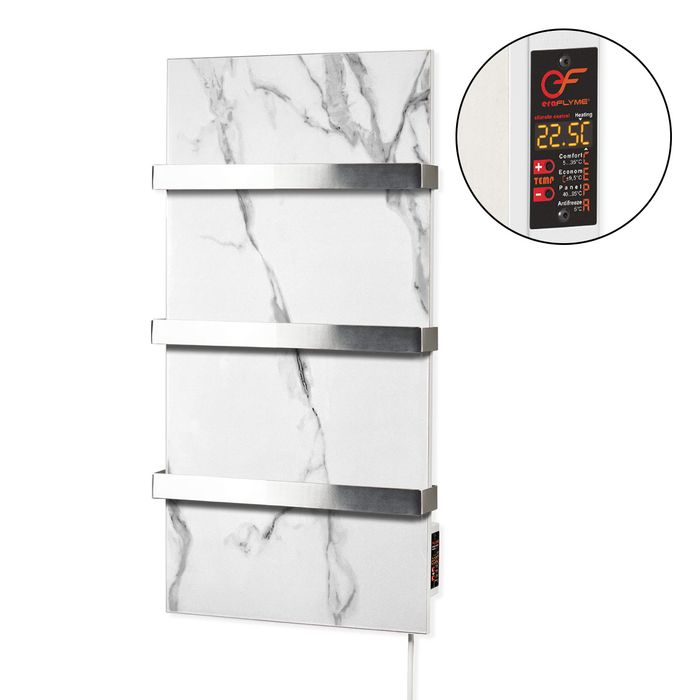 Bathroom heater with towel rail 600W and thermostat