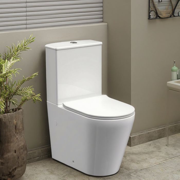 360° Vortex Flush Toilet | Powerful Cleaning WC | Ceramic Two Piece Toilet Bowl