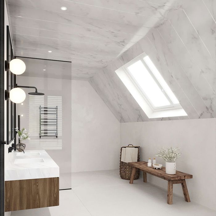 PVC Ceiling Cladding Carrara Marble 2700 x 250