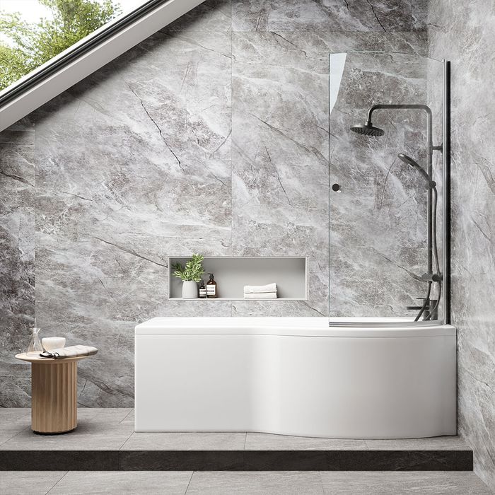 PVC Wall Panel Graphite Marble 2400 x 1000