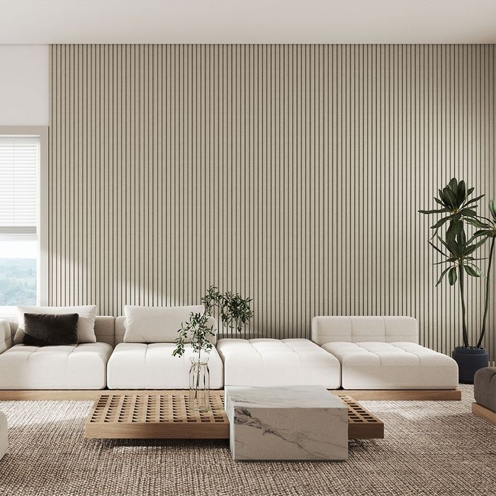 Aluvo Waterproof Panel Weave Slats Beige Weave 2400 x 120