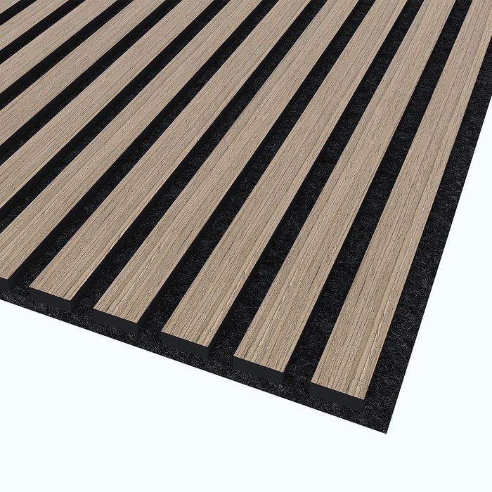 Wood Veneer Acoustic Panel Light Walnut 2400 x 600