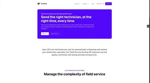 Field Service Route Scheduling Optimization