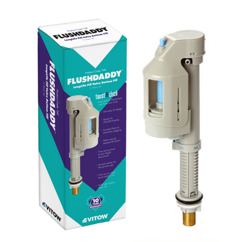 LONG LIFE FLUSHDADDY FILL VALVE WITH 1/2in BRASS THREAD