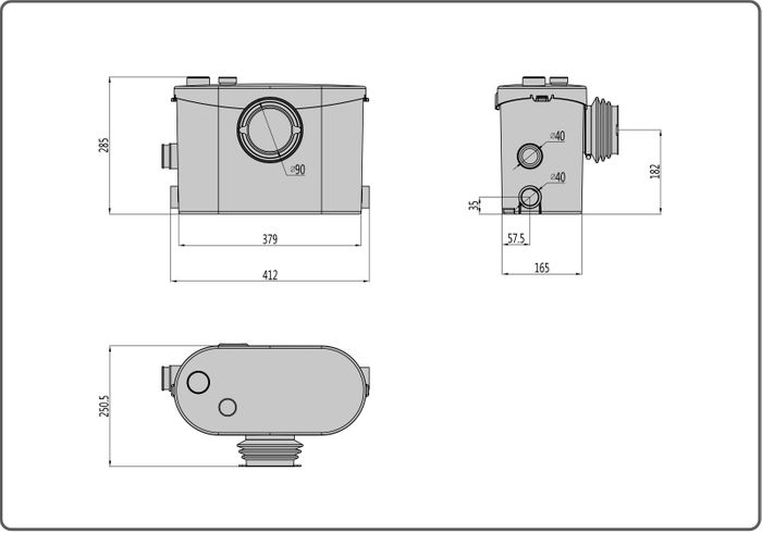 FlowPro FP400 Macerator for WC & Bathroom