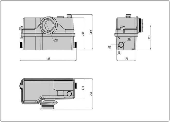 FlowPro FP800 Macerator for Heavy / Light Commercial Use