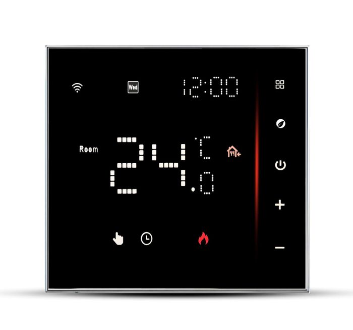 Smart thermostat for floor heating, gas boiler , fan coil unit and heat pump.