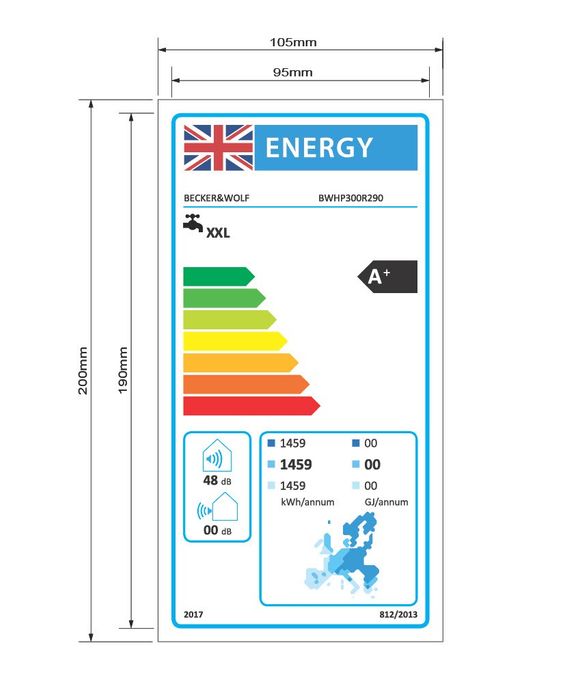 Becker & Wolf all in one, hot water heat pump 300L