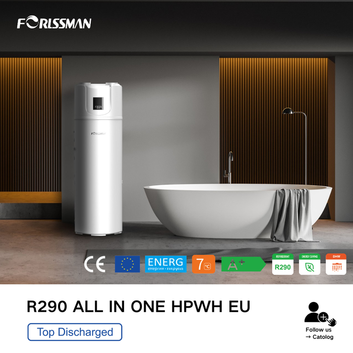 R290 All In One HPWH for Europe(Top Discharged)