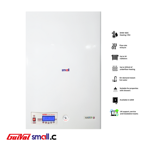 Guival Small.C 12kW – Small Electric Combi Boiler for central heating & shower