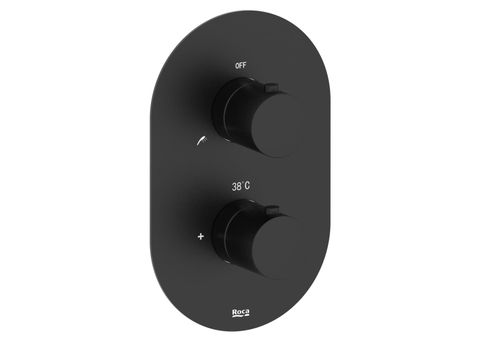 Splash-T Built-In Thermostatic Bath-Shower Mixer (2 Outlet) - Matt Black