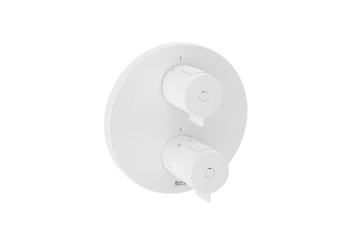 T-500 Round Bath-Shower Mixer (2 Outlet) - Matt White