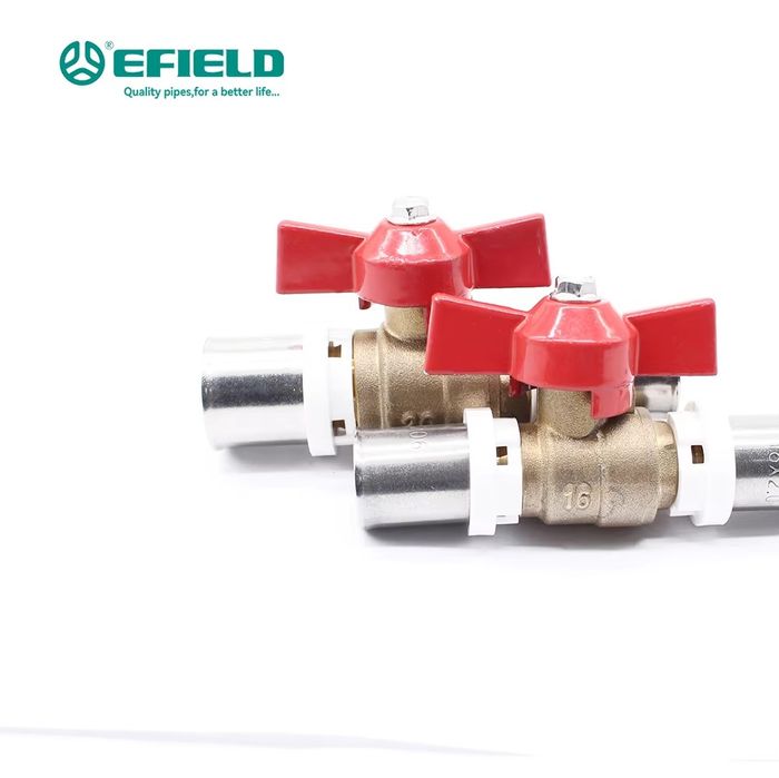 Brass Universal MultiJaw TH&U Ball Valves for Multilayer Pipes