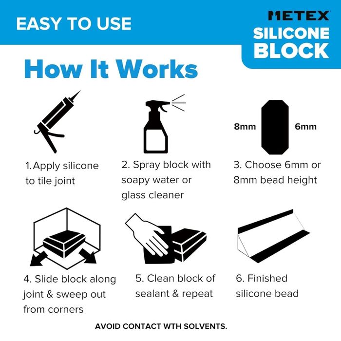 New Silicone Block Blue – 6mm - 8mm