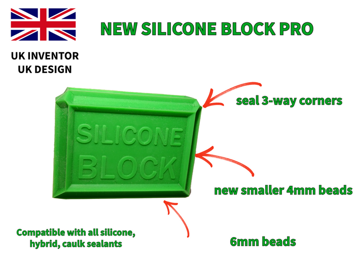 NEW Silicone Block Pro – Green 4/6 mm Beads