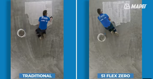 Mapei Ultralite S1 Flex ZERO lightweight deformable tiling adhesive