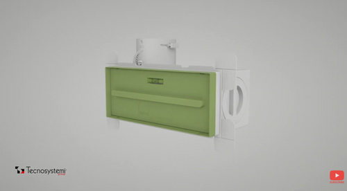 Telescopic plenum in white, condensation-resistant polystyrene