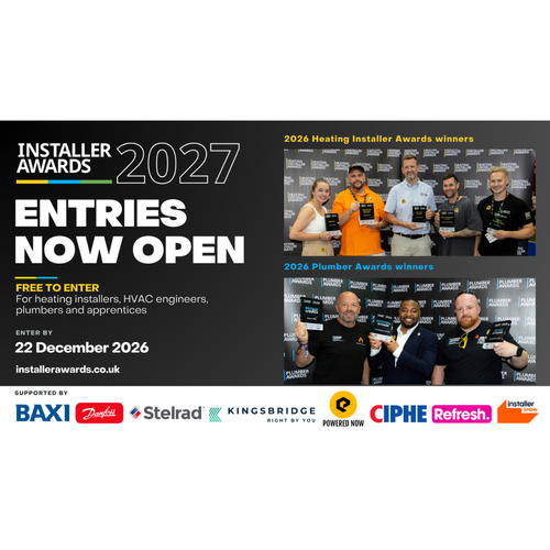 Calling all Heating Installers, HVAC Engineers, Plumbers and Apprentices – Entries open for the Installer Awards 2027