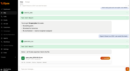 Ask Elyos free when you sign up
