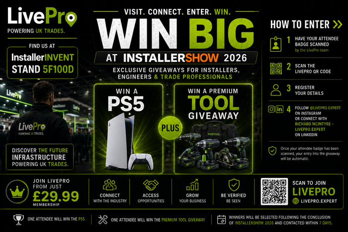 WIN A PS5 + PREMIUM TOOL GIVEAWAY | JOIN LIVEPRO AT INSTALLERSHOW 2026