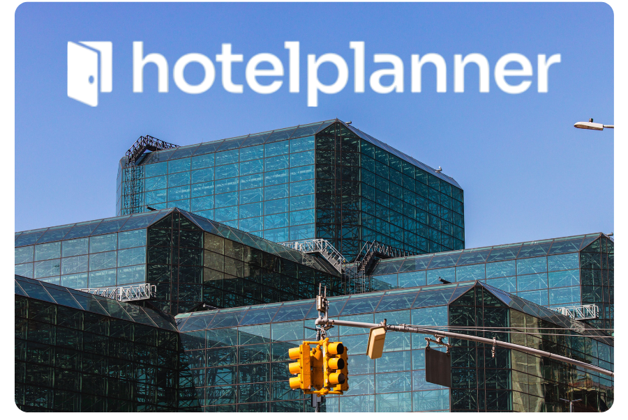 hotelplanner logo on javits center new york