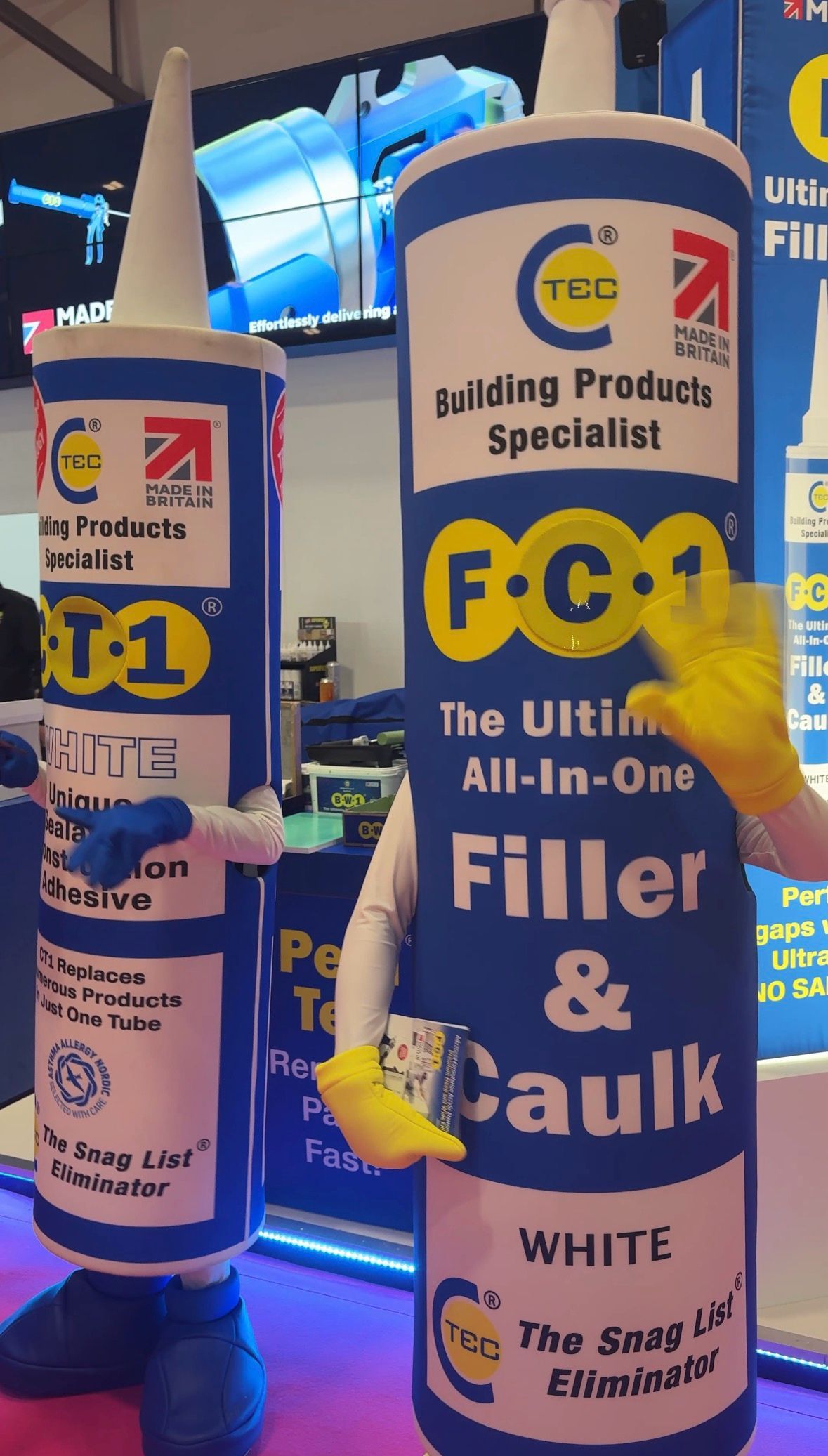 Filler & Caulk mascots