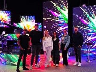 Content team at podcast studio