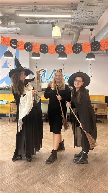 Witches and Cat Halloween 