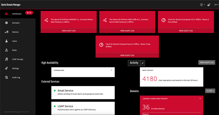 Dante Domain Manager 