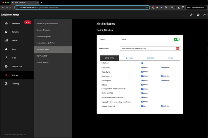 Dante Domain Manager 