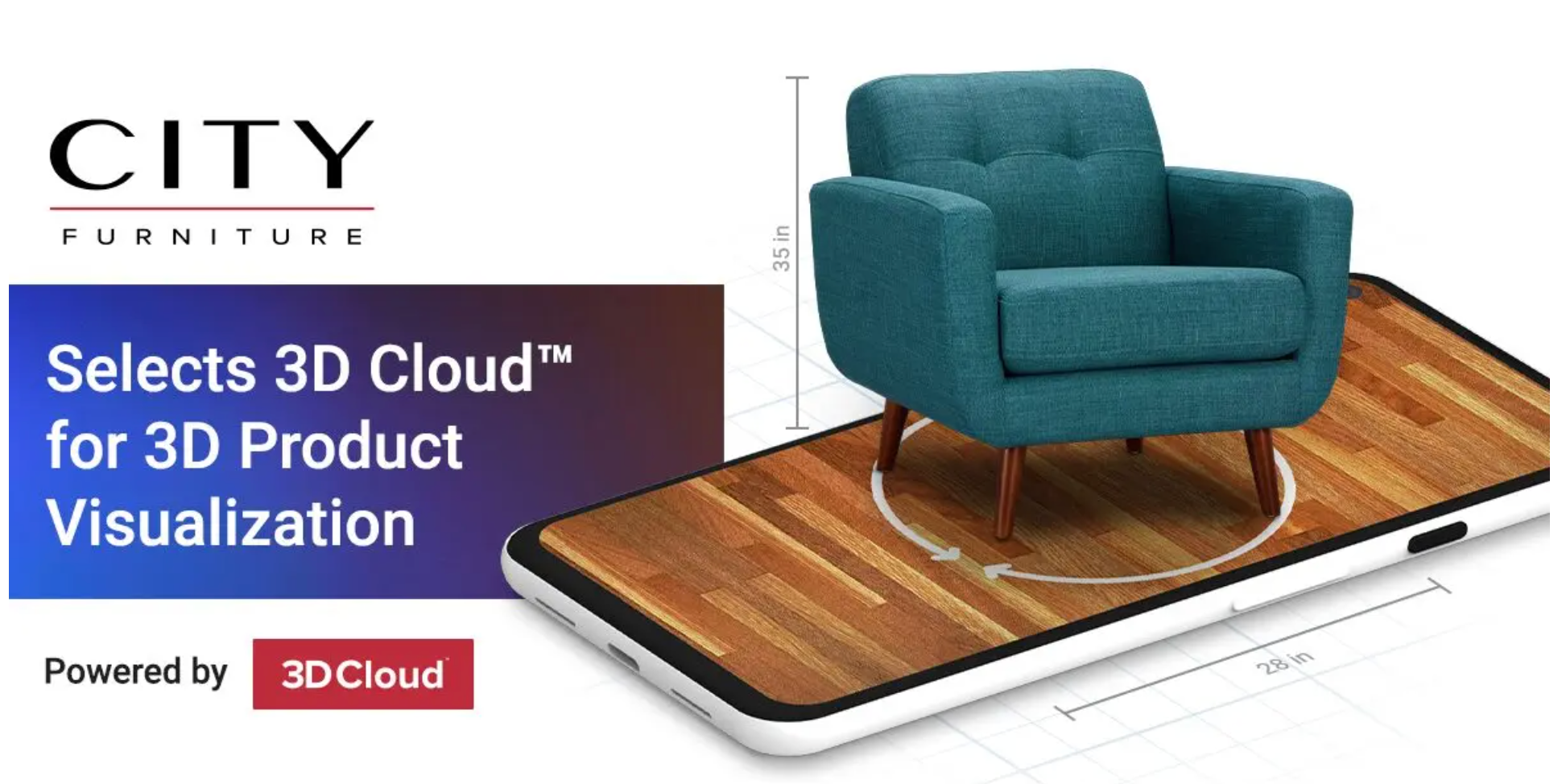 CITY Furniture Selects 3D Cloud for 3D Product Visualisation