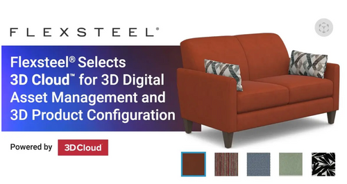 Flexsteel Selects 3D Cloud for 3D Digital Asset Management and 3D Product Configuration