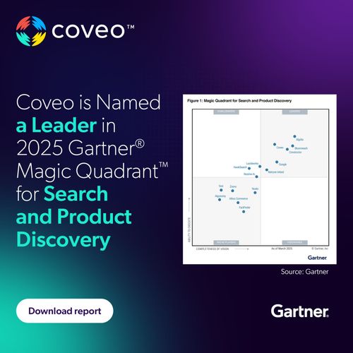 Gartner® names Coveo a Leader in 2025 Magic Quadrant™ for Search and Product Discovery