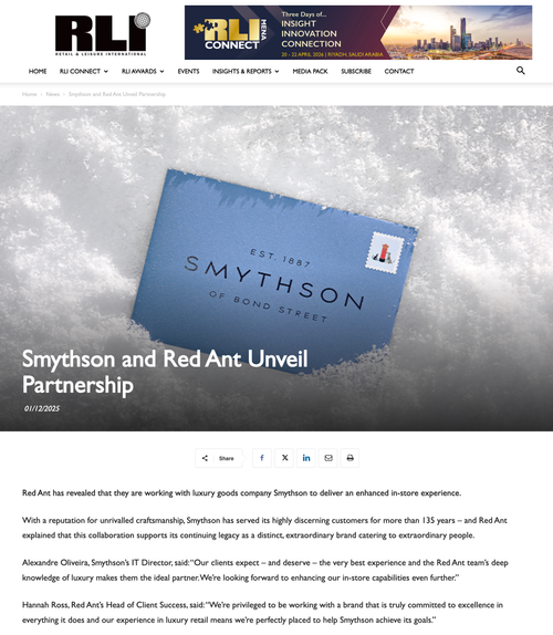 Smythson partners with Red Ant