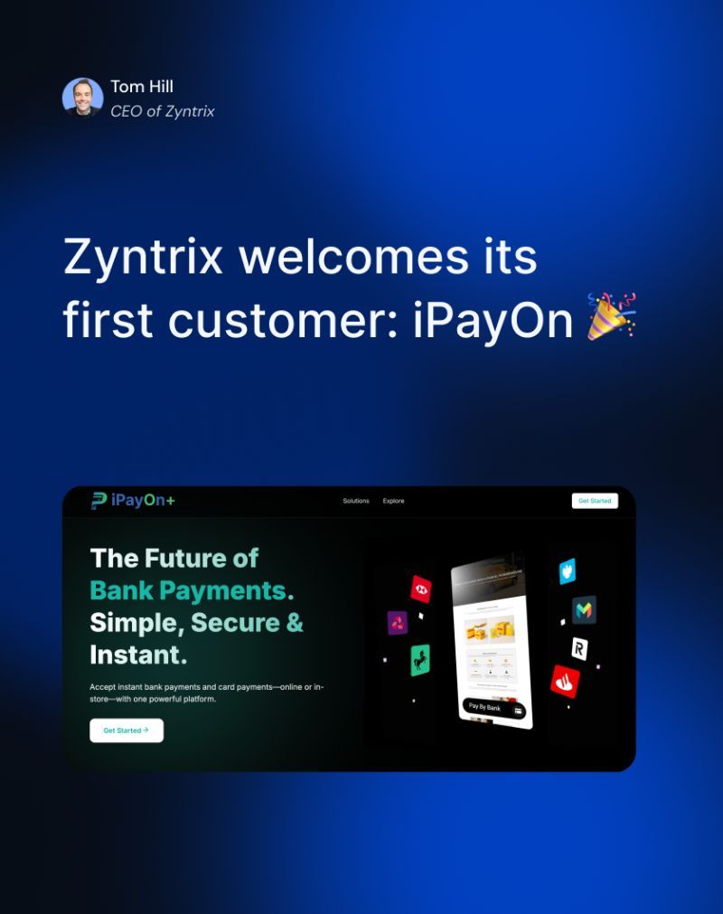 Zyntrix Launches live open banking service with iPayOn