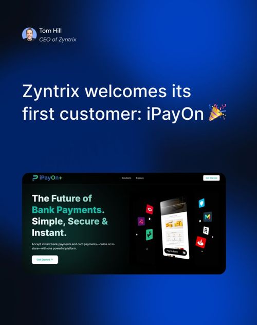 Zyntrix Launches live open banking service with iPayOn