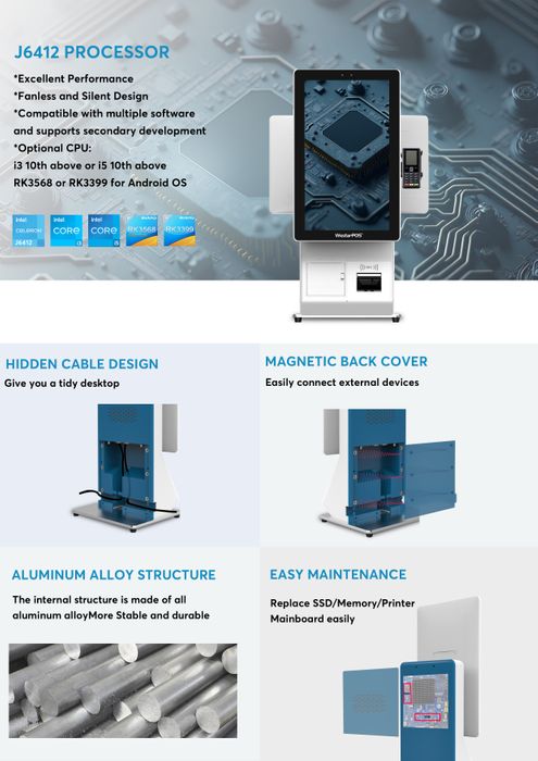 WestarPOS CRS001 New Design All in one Multifunctional POS Kiosk