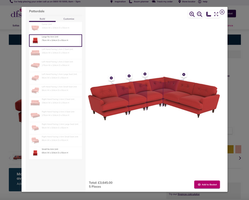3D Modular/Sectional Configurator