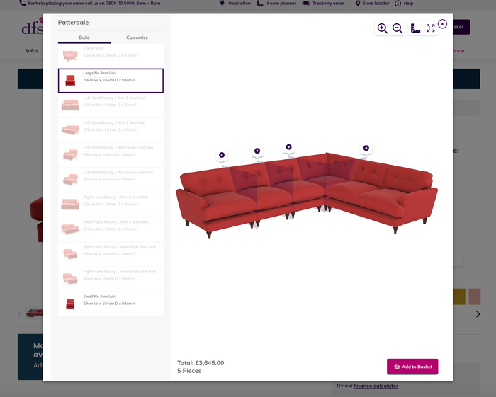 3D Modular/Sectional Configurator