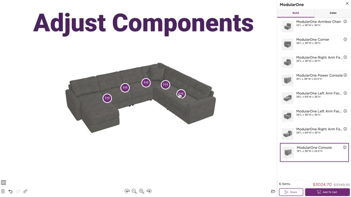 3D Modular/Sectional Configurator