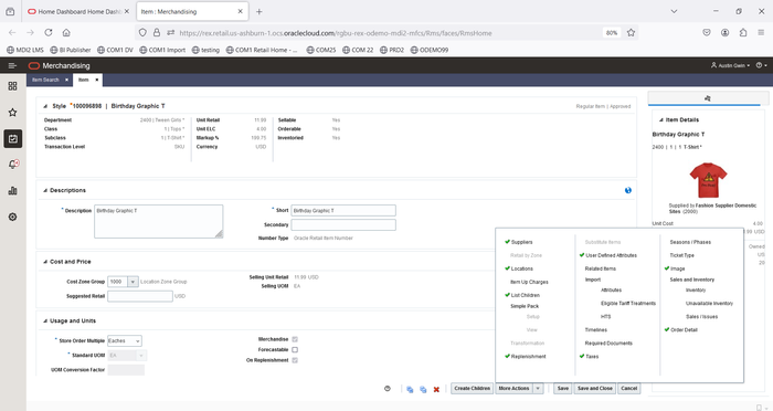 Merchandise Operations Management Solutions