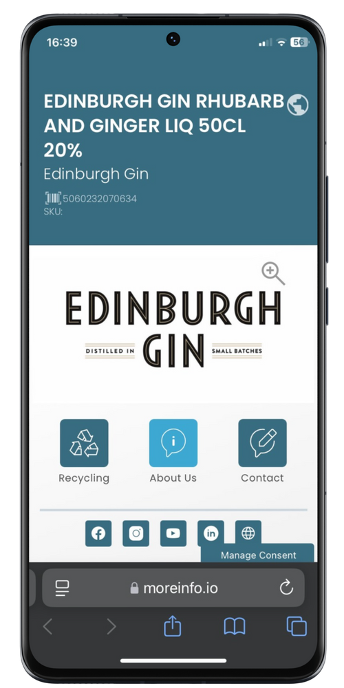 Edinburgh Gin Digital Product Passport