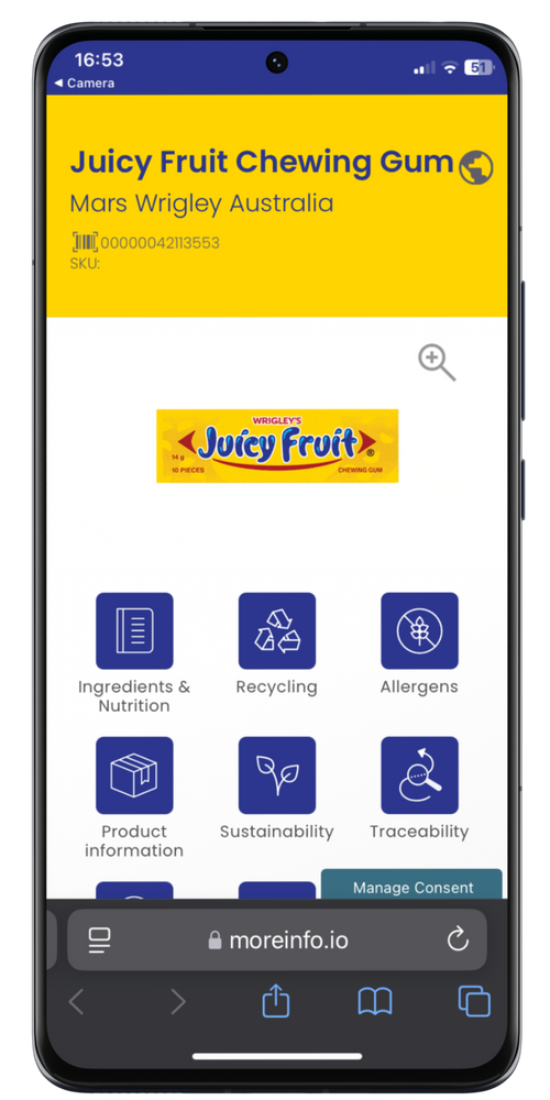 Juicy Fruit Digital Product Passport