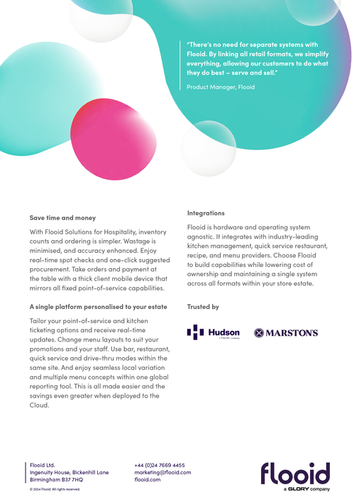 Flooid for Hospitality