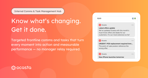 Ocasta Internal Comms & Task Management Hub